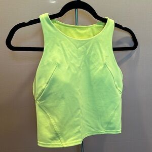 Lululemon Wonder Train Tank With Built In Bra Bright Yellow